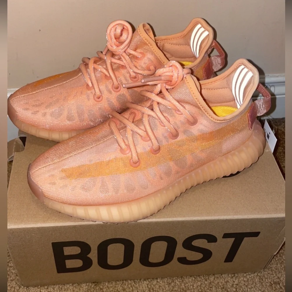 adidas gazelle silver green womens adidas Yeezy Boost 350 v2 Clay Lace-Up Sneakers – Blogger Armoire